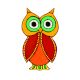 Handmade Folk Owl Wooden Fridge Magnet Kitchen Decor